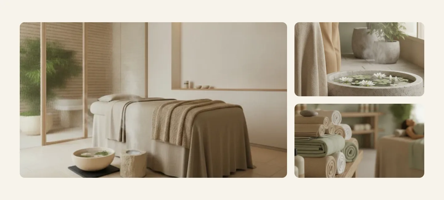 The Spa preset uses a gallery on the home page.